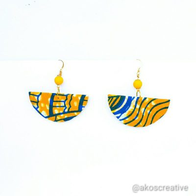 FabricEarringMoonGld6 FabricEarringMoonGld6