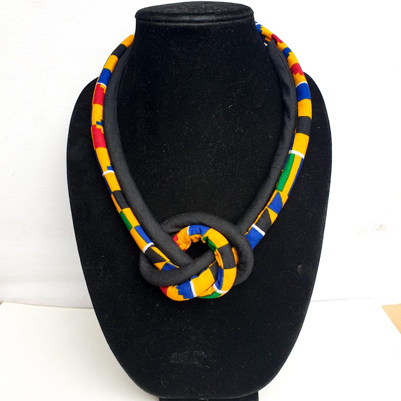 Kente Fabric Rope Necklace