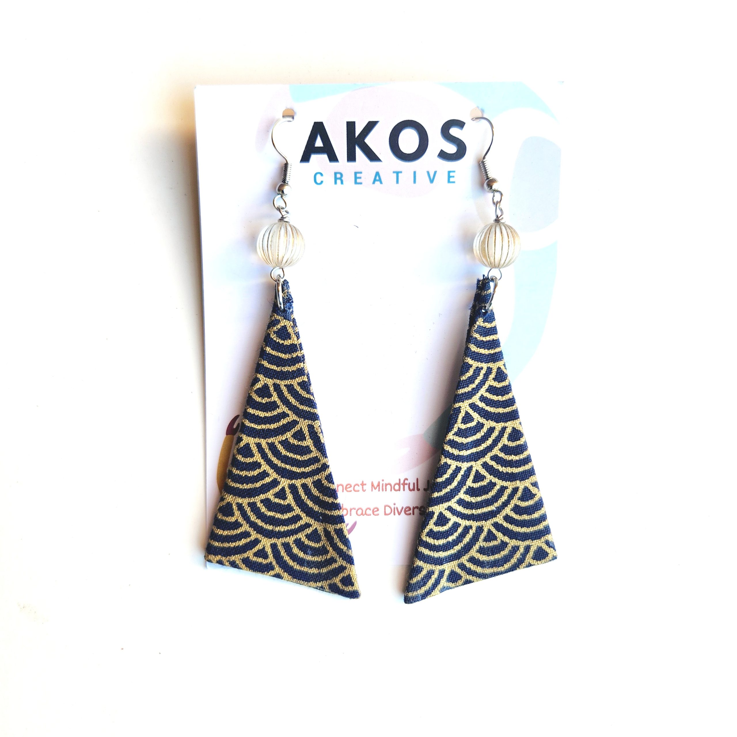 Fabric earrings geometric