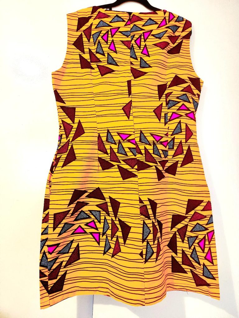 Photo of a Bright Yellow Summer Dress Melbourne, Bright Yellow African Wax Print Short dress Akos Creative